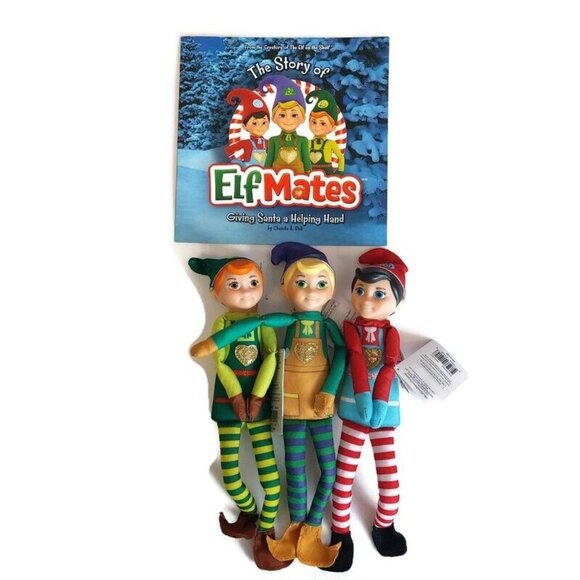 Elf Mates Set The Chef The Cobbler & The Toy Maker With Storybook 4 Piece Bundle - Picture 3 of 7